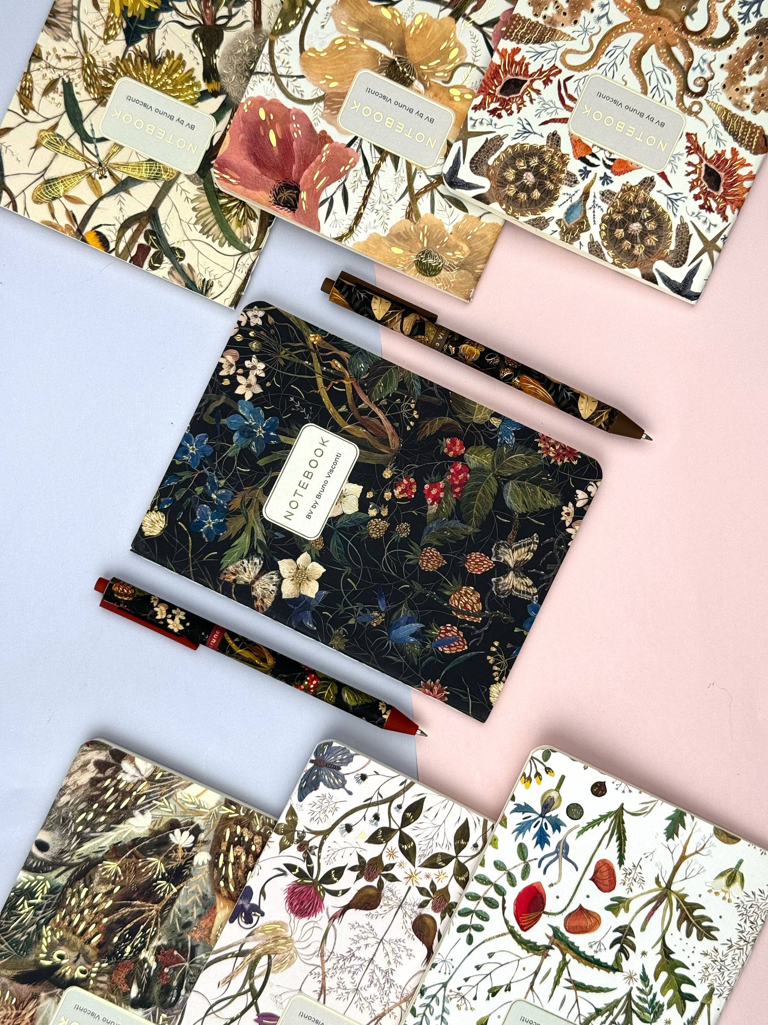 Forest Flowers Notebook – Ruled Journal 8.27 x 5.83 in, 40 Pages, BV by Bruno Visconti