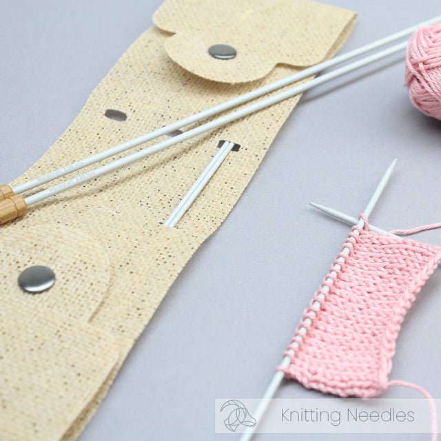 DIY Haberdashery - Aluminum Knitting Needle Set, US Sizes 0, 1.5 & 2.5, 9.8 Inch Knitting Needles with Bamboo Knobs