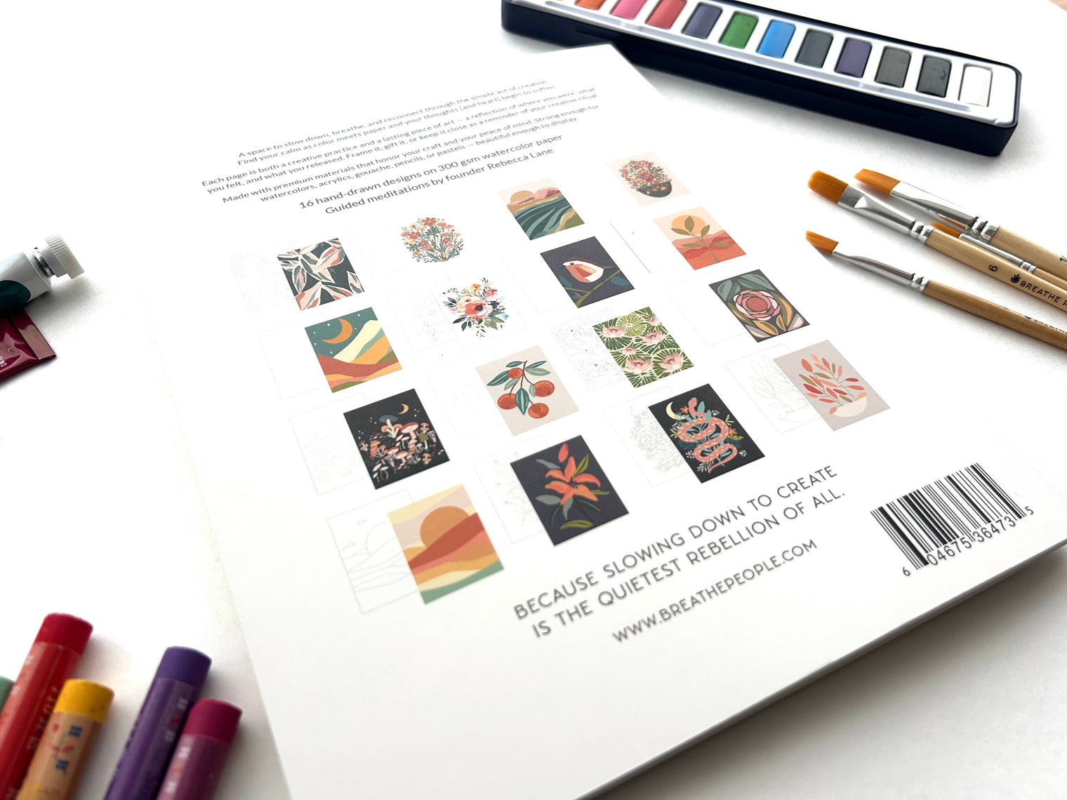 Meditative Art Book – 16 Pages Guided Creative Ritual Coloring & Reflection Workbook