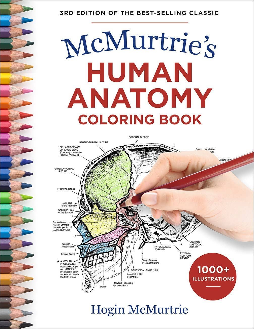 McMurtrie’s Human Anatomy Coloring Book – Educational Anatomy Study & Coloring Book