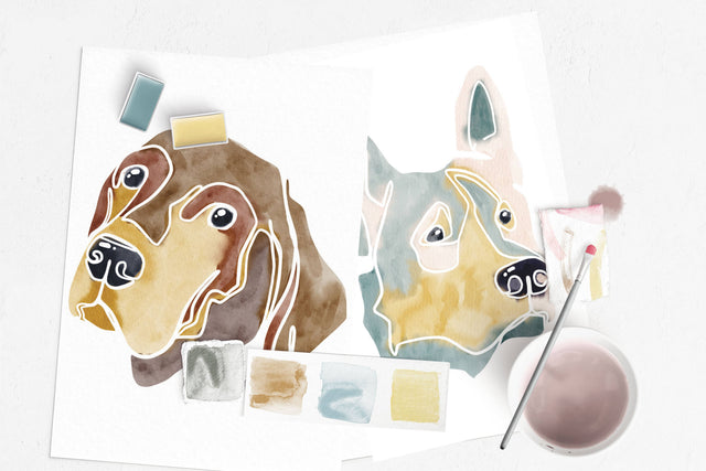 Painted Pups Watercolor Painting Kit – Portable Art Set with Water Brush & Tin Case