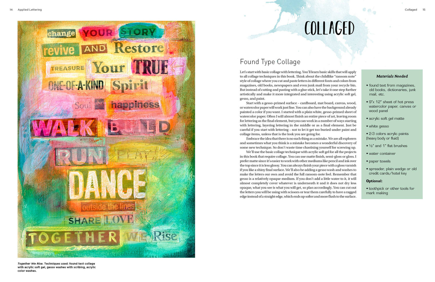 The Painted Word – Mixed Media Lettering Techniques by Caitlin Dundon (128 Pages