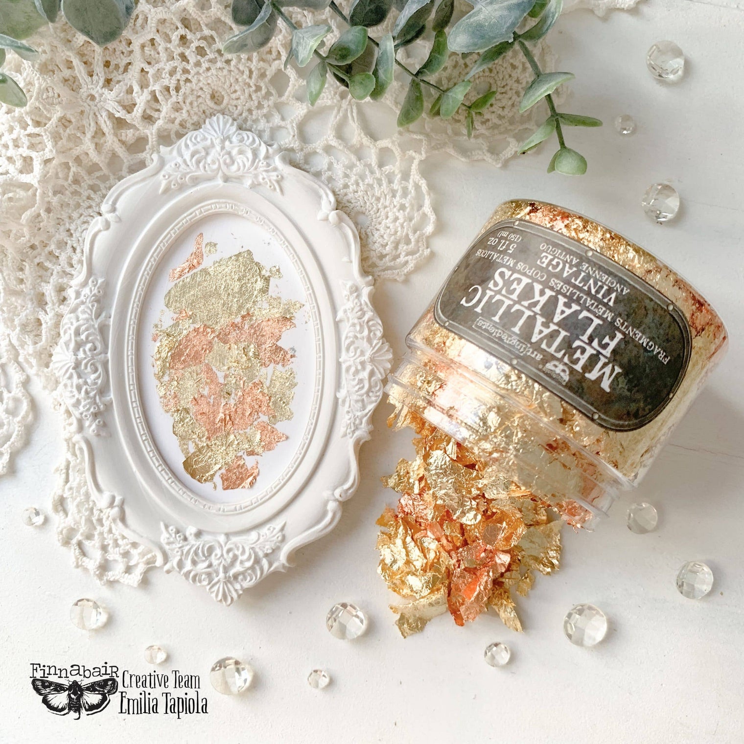 Prima Marketing Art Ingredients Metal Flakes Vintage – 30g Craft Flakes Jar