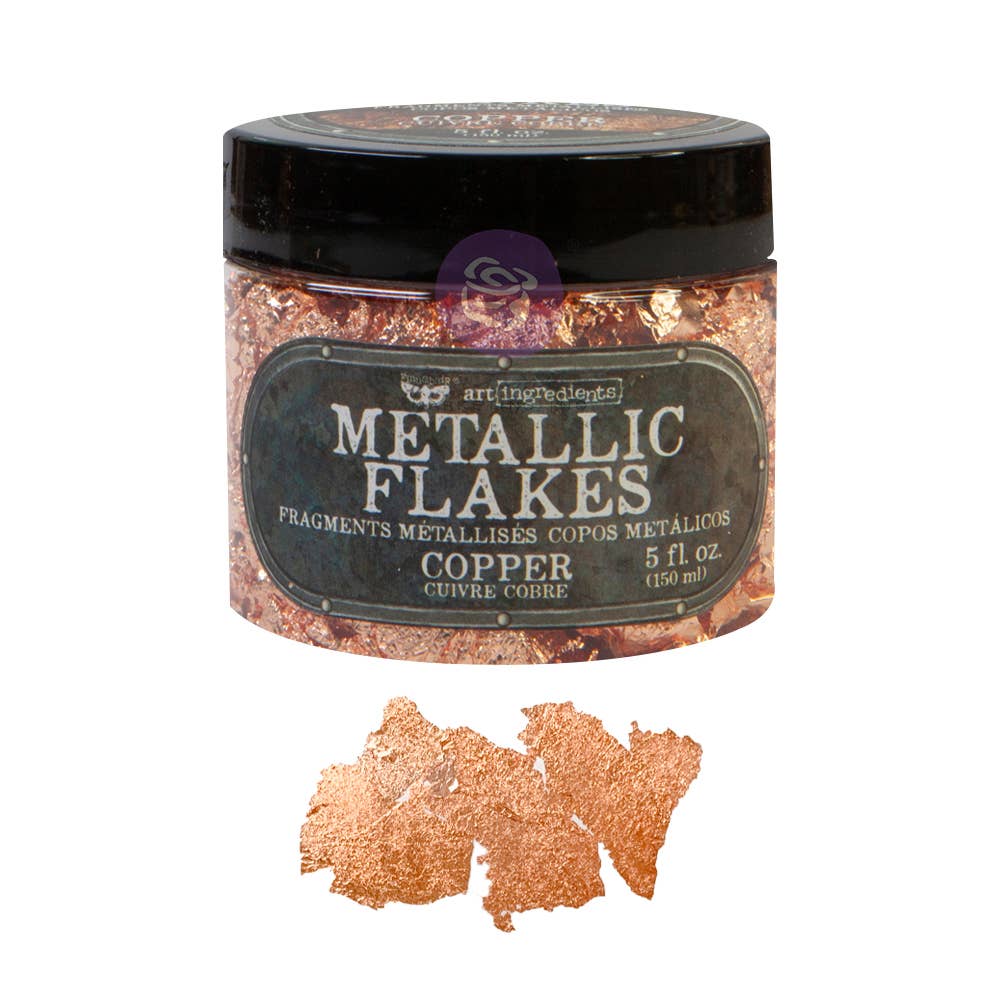 Prima Marketing Art Ingredients Metal Flakes Copper – 30g Craft Flakes Jar