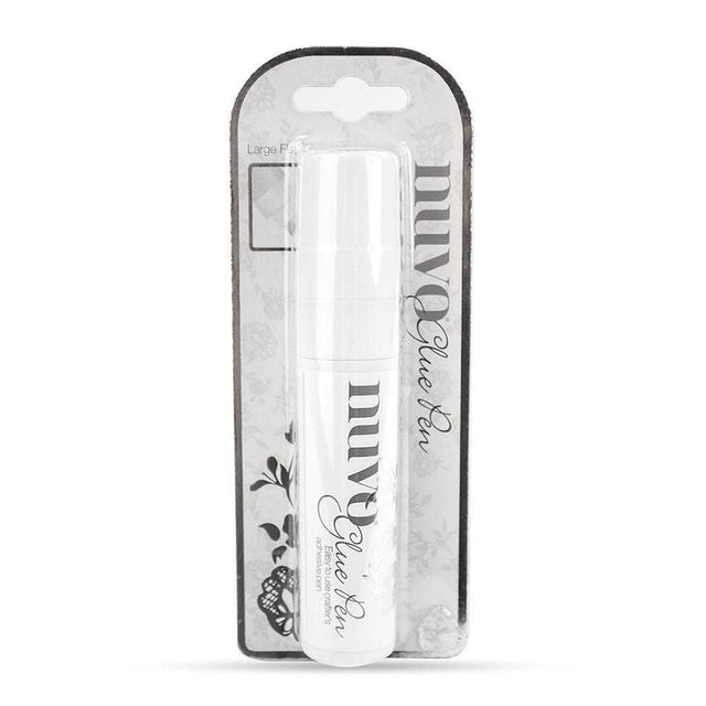 Nuvo Flat Tip Glue Pen – Large, 45g (1.58 oz), Blue-to-Clear, Multi-Surface Adhesive