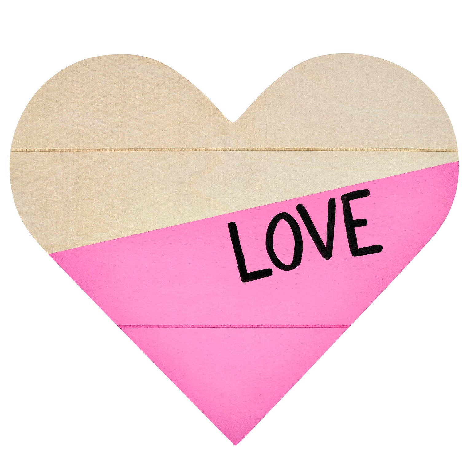 Wood Surface Heart Plaque Sign – 11.8" x 10.5" Blank Craft Wood Base