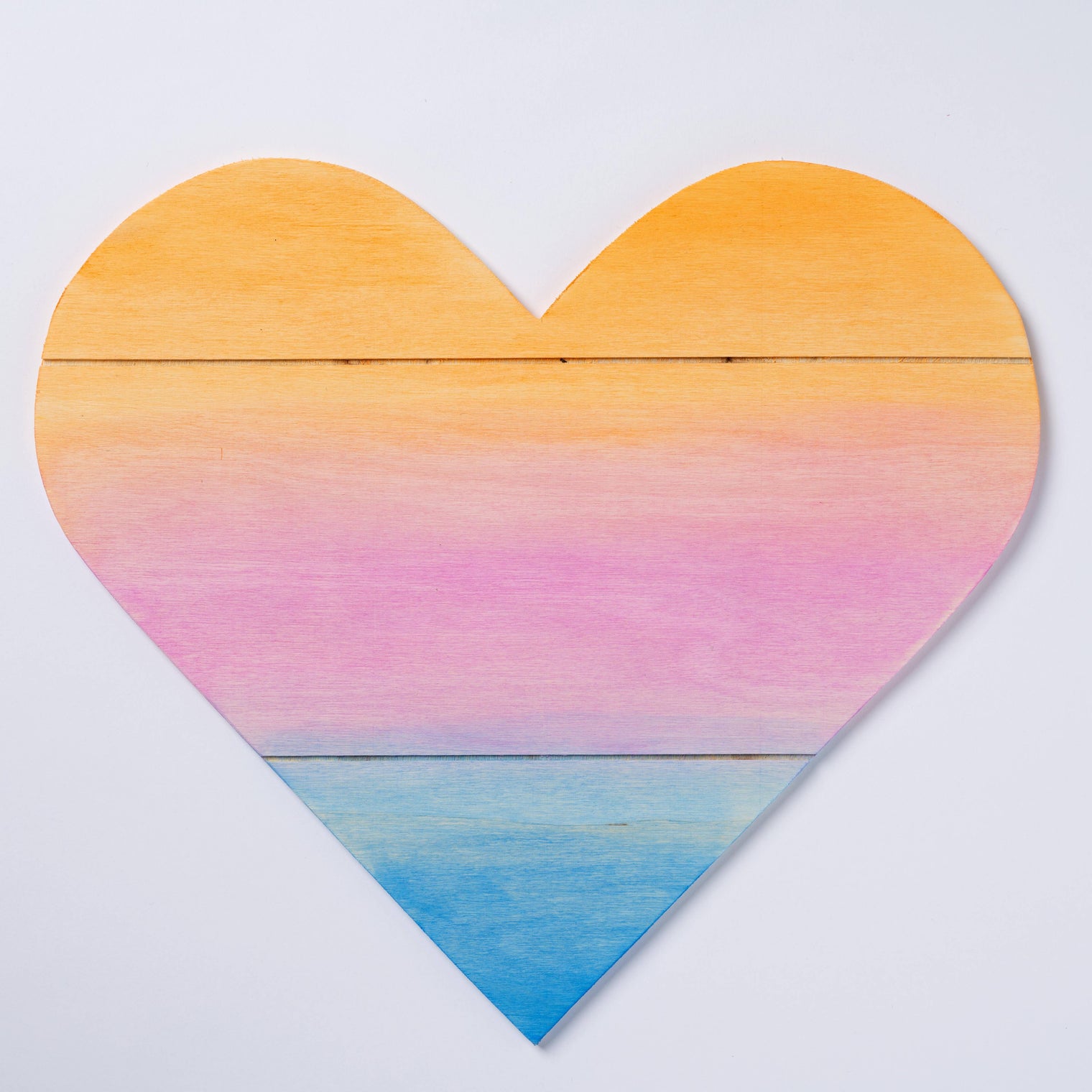 Wood Surface Heart Plaque Sign – 11.8" x 10.5" Blank Craft Wood Base