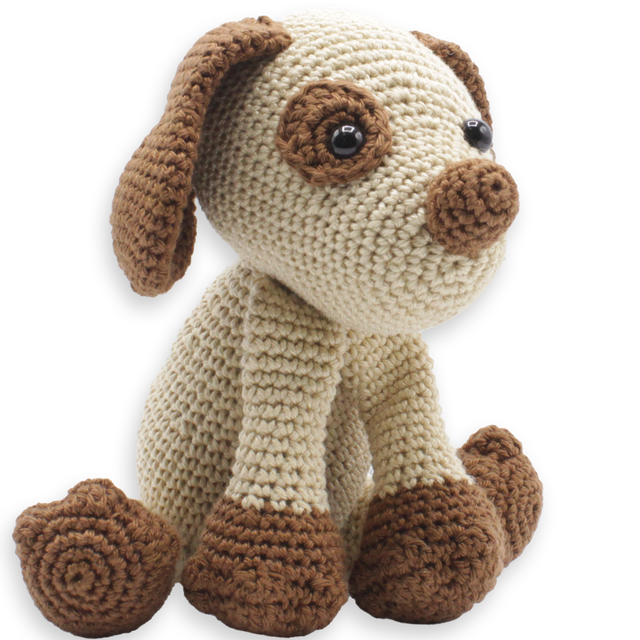DIY Crochet Kit, Fiep Puppy – Amigurumi Dog Crochet Kit (20 cm Height)- 2.5 mm Crochet Hook NOT Included