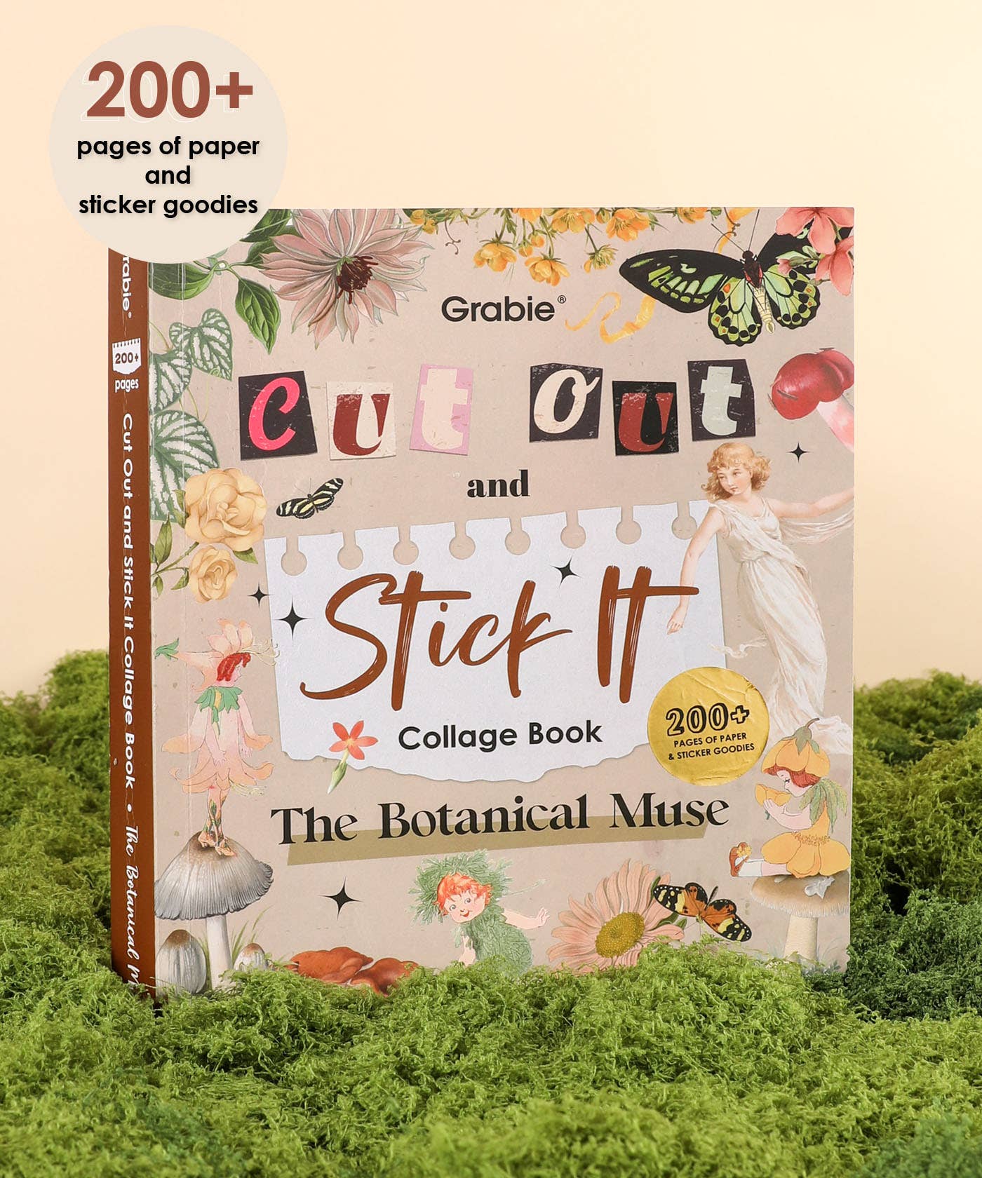 The Botanical Muse Collage Activity Book – 200+ Pages Mixed Media Collage Book