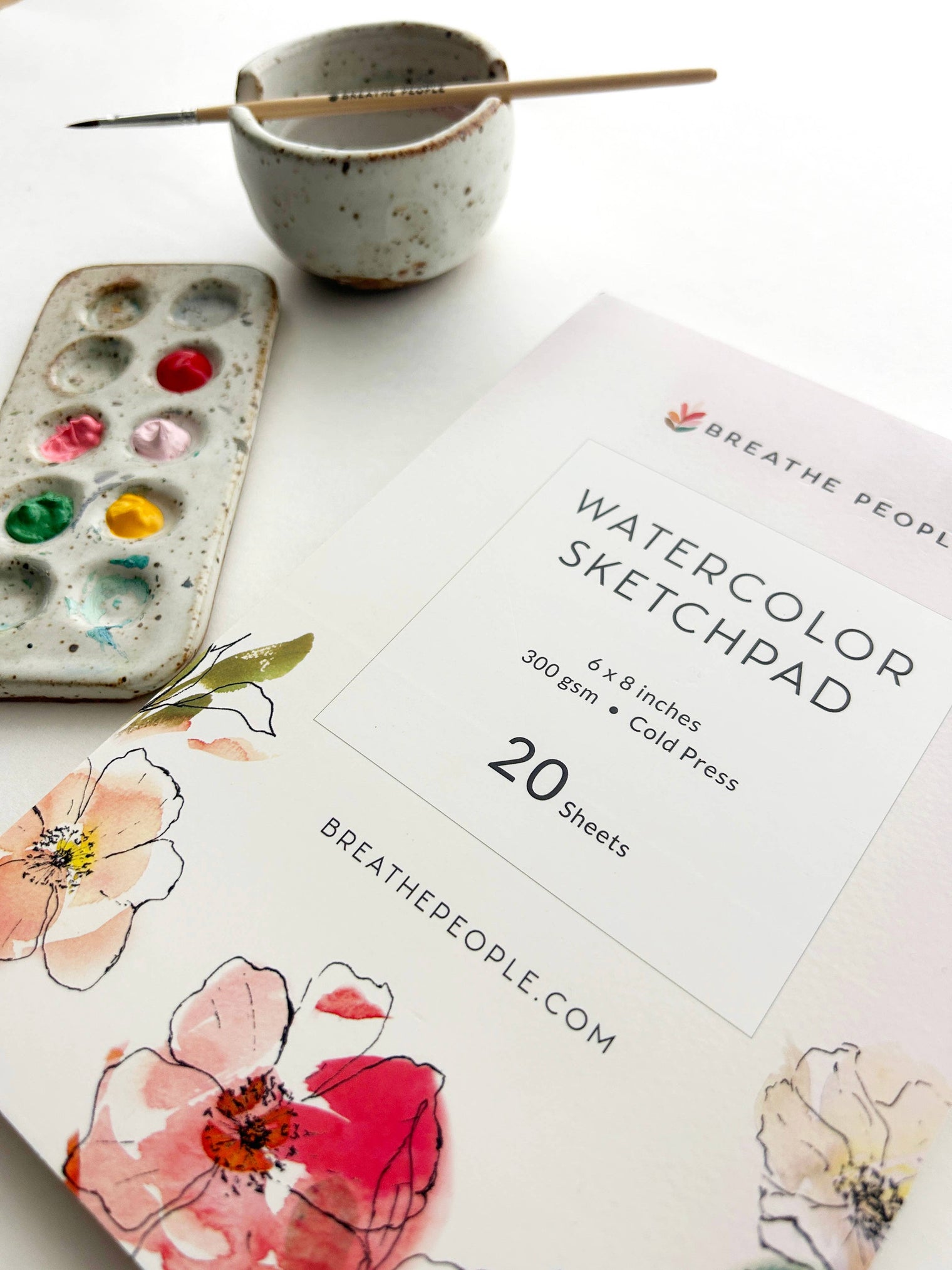 Watercolor Sketch Pad for Creative Practice – 6x8 Cold Press Paper Pad (20 Sheets)
