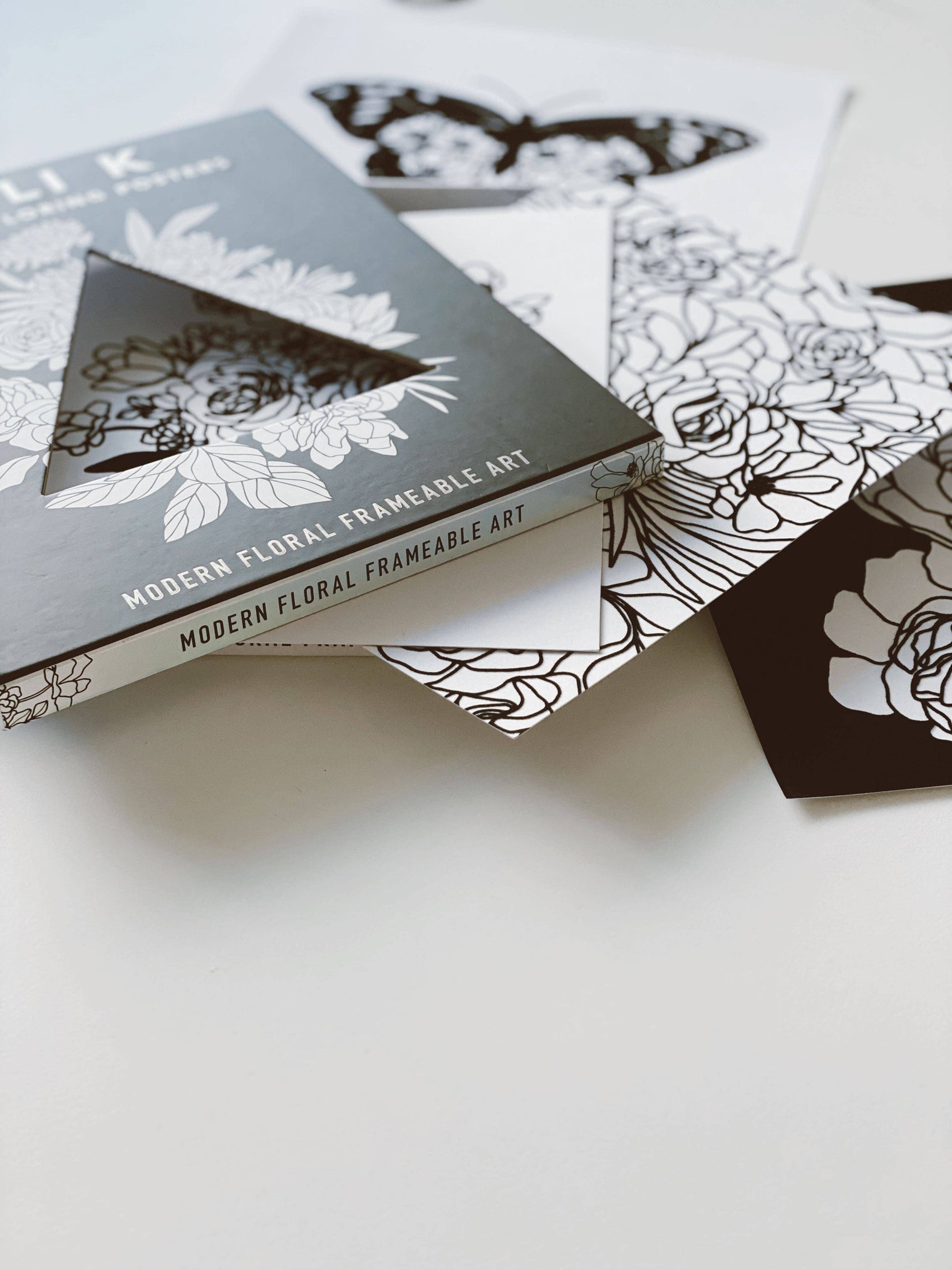 Velvet Coloring Posters – 8x10 Floral Illustration Coloring Print Set by Alli Koch