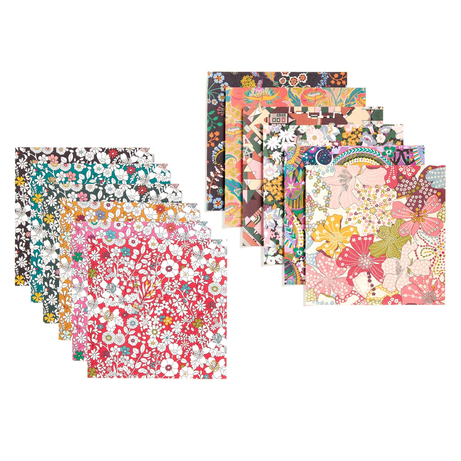 Liberty Origami Treasure Box Kit, 78 Double-Sided Papers & Instructions for 3 Designs