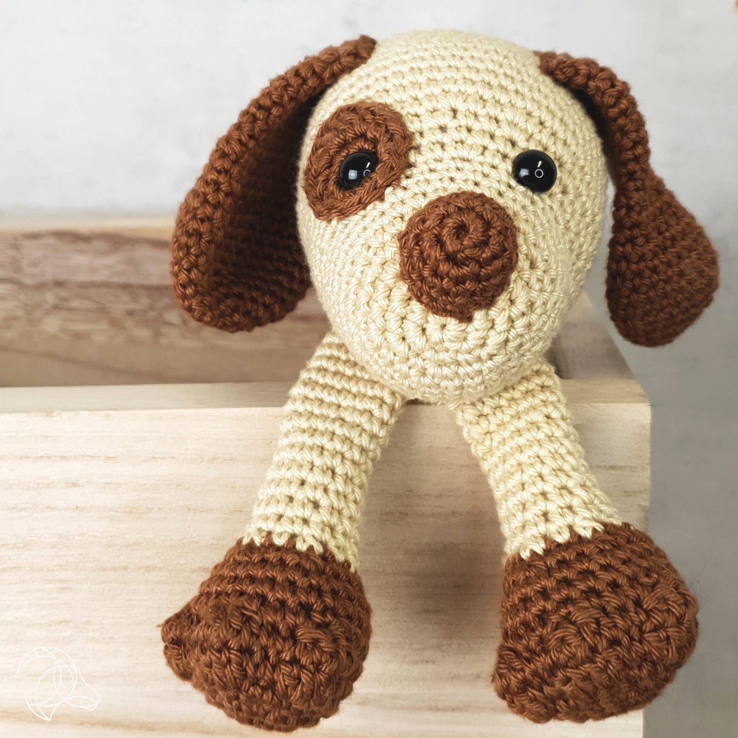 DIY Crochet Kit, Fiep Puppy – Amigurumi Dog Crochet Kit (20 cm Height)- 2.5 mm Crochet Hook NOT Included