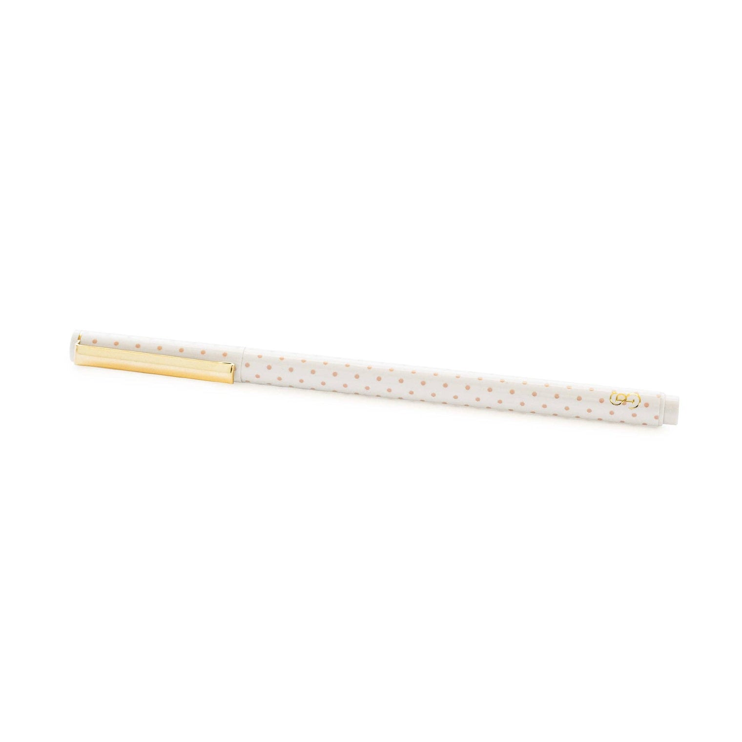 Rose Pindot Felt Tip Pen (Single Pen) – Black Ink with Gold Logo & Clip