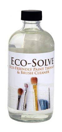 Eco-Solve Paint Thinner & Brush Cleaner – 8 oz Glass Bottle, Natural Earth Paint