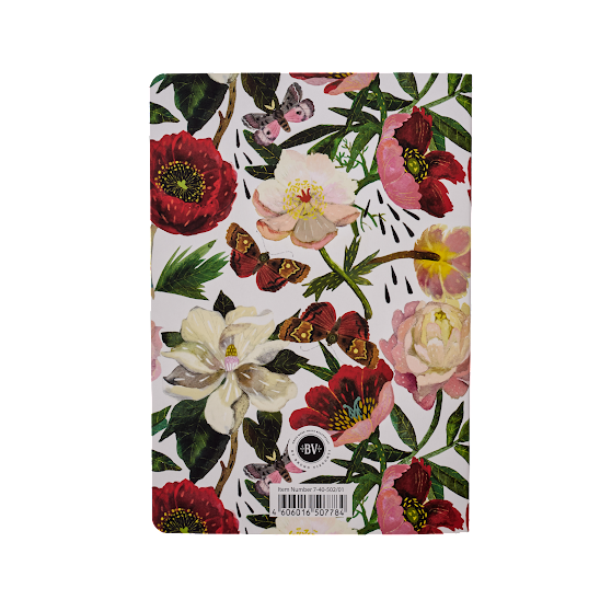 Peonies Notebook – Ruled Journal 8.27 x 5.83 in, 40 Pages, BV by Bruno Visconti