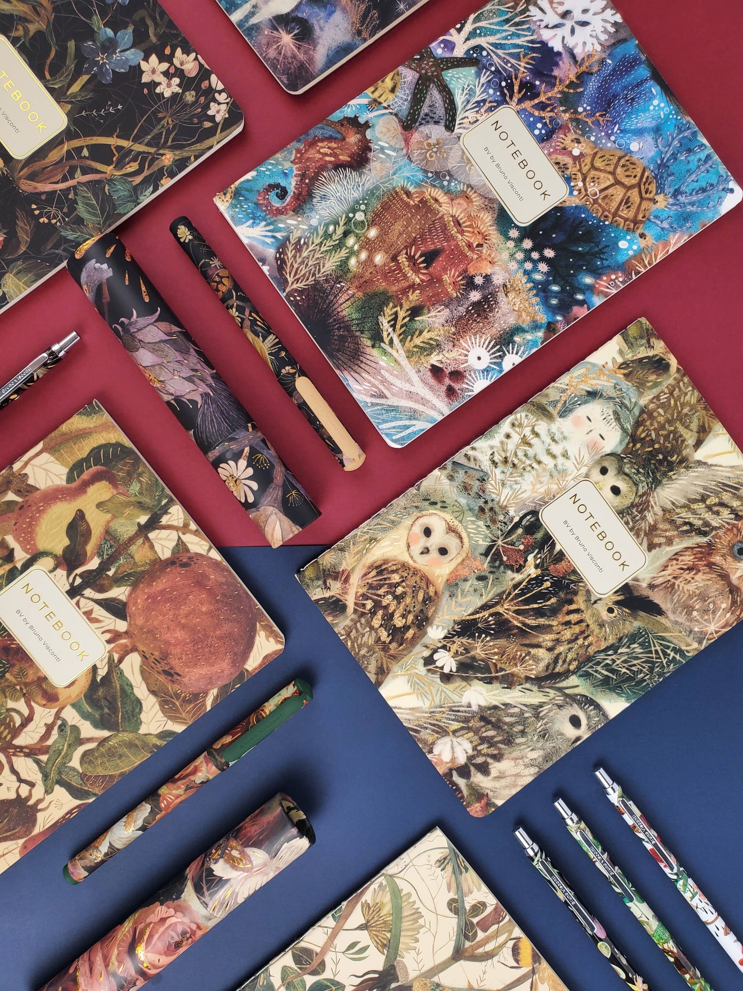 Forest Flowers Notebook – Ruled Journal 8.27 x 5.83 in, 40 Pages, BV by Bruno Visconti