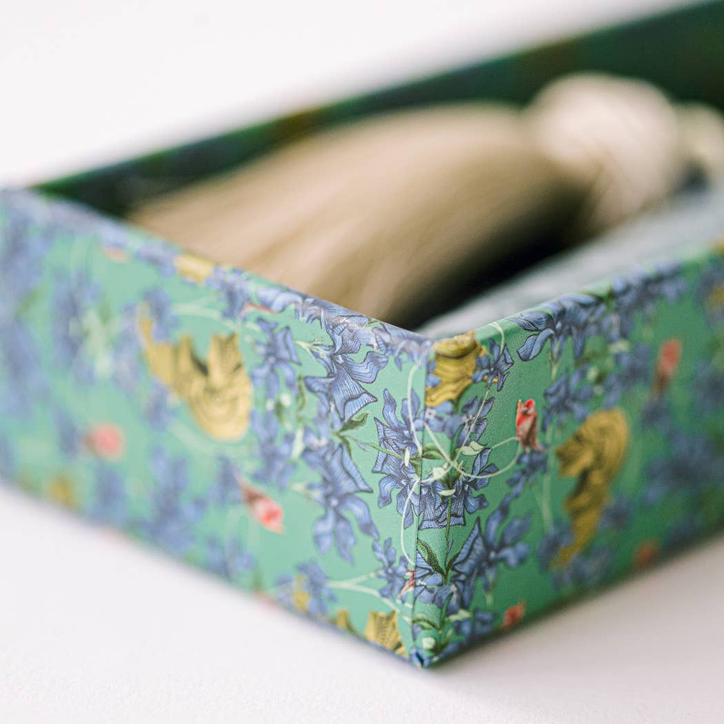 Ivory & Gold Heirloom Scissors with Case – Dusk Blue Vegan Leather Set, by Good Juju Ink