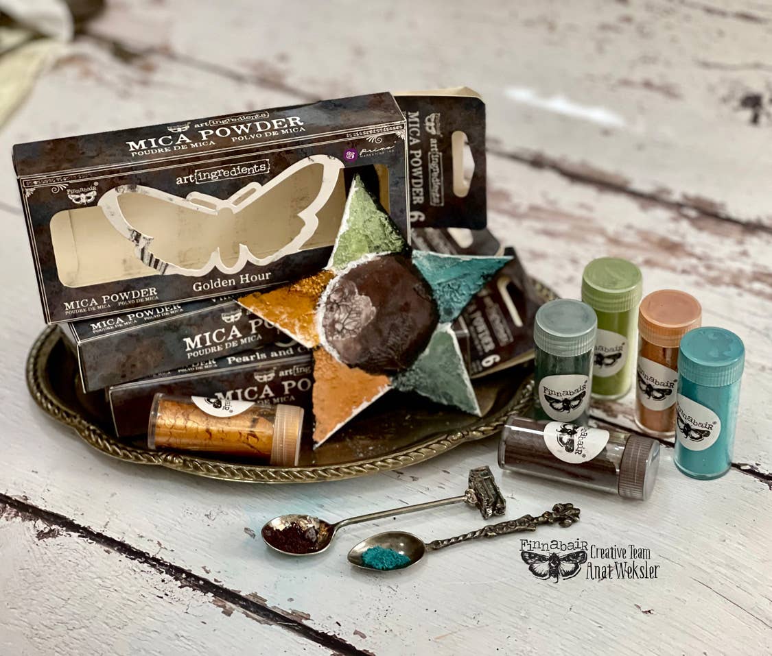 Prima Marketing Art Ingredients Mica Powder Set Golden Hour – 6 x 7g Pigment Powders