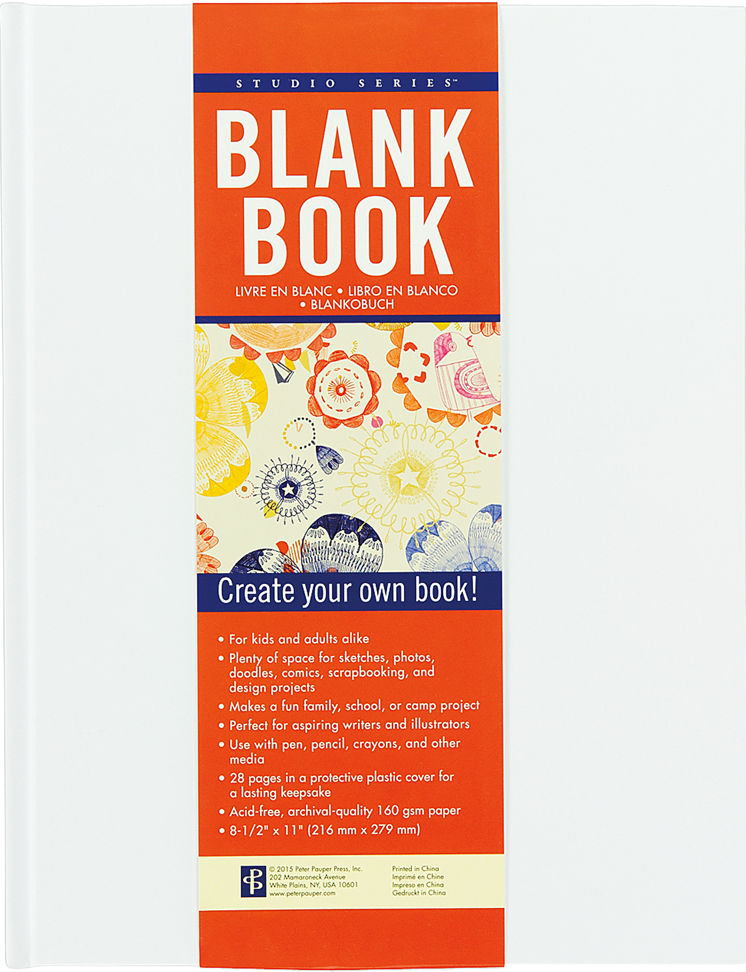 Studio Series Blank Book 8.5 x 11 – 28 Pages Archival Blank Sketchbook