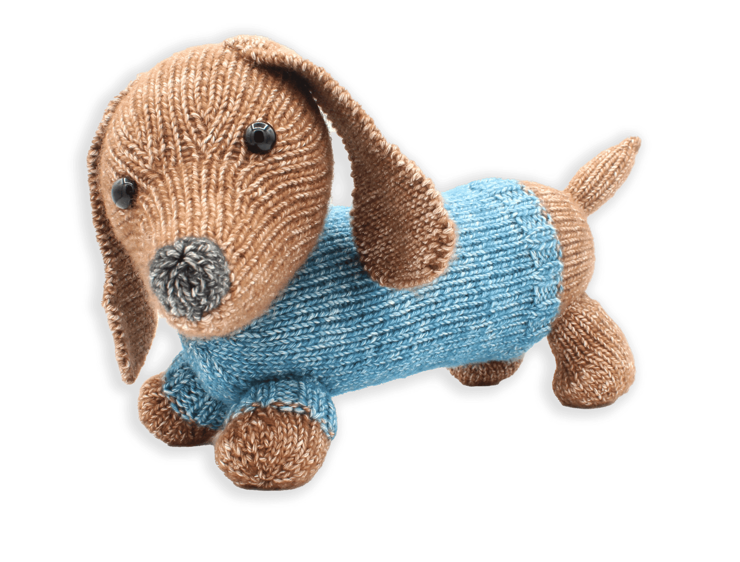 DIY Knitting Kit, Ria Dachshund – Dog Knitting Kit (30 cm Length)- 2.5 mm Knitting Needles NOT Included