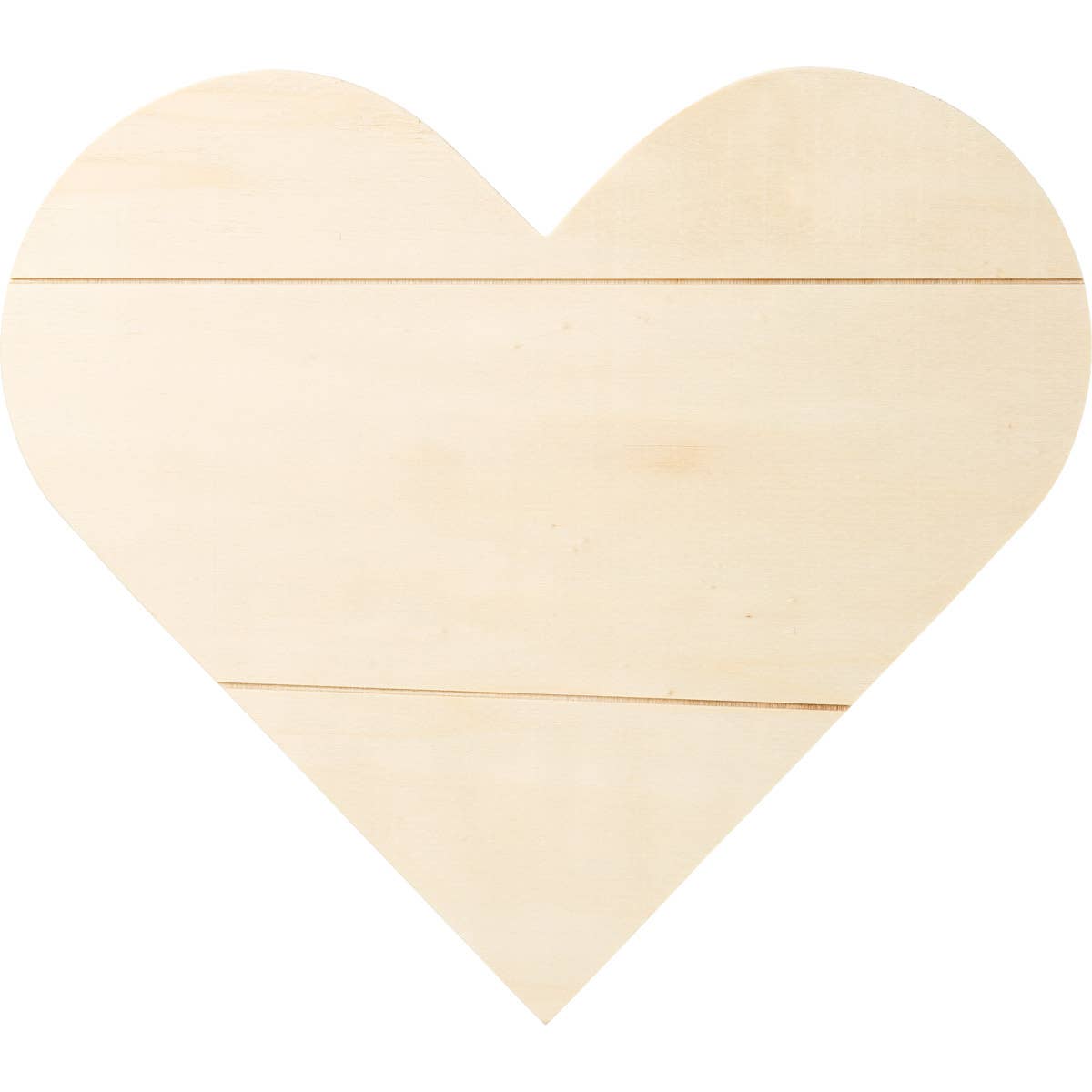 Wood Surface Heart Plaque Sign – 11.8" x 10.5" Blank Craft Wood Base