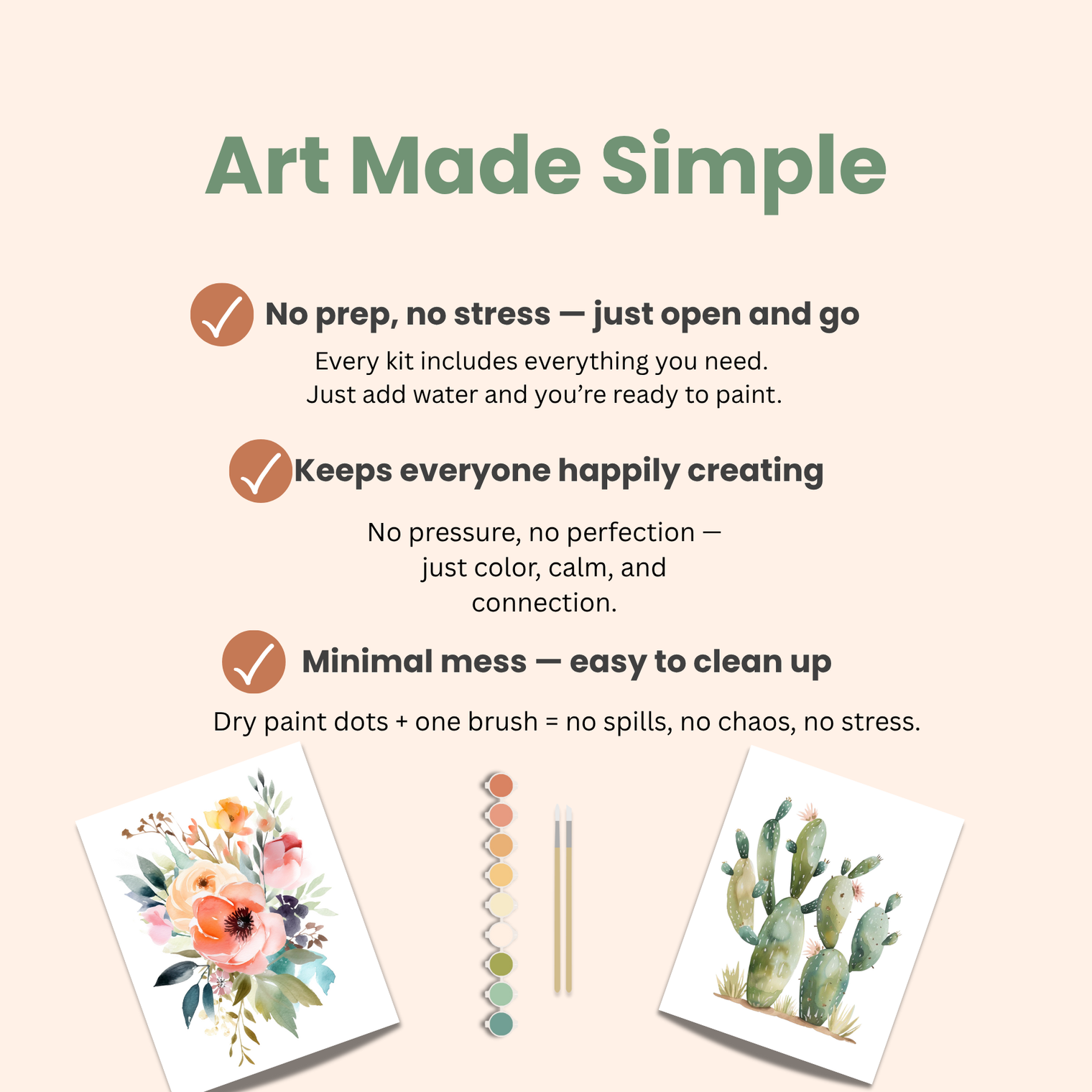 All-In-One Beginner Watercolor Kit Butterflies – 8x10 Painting Set, Breathe People