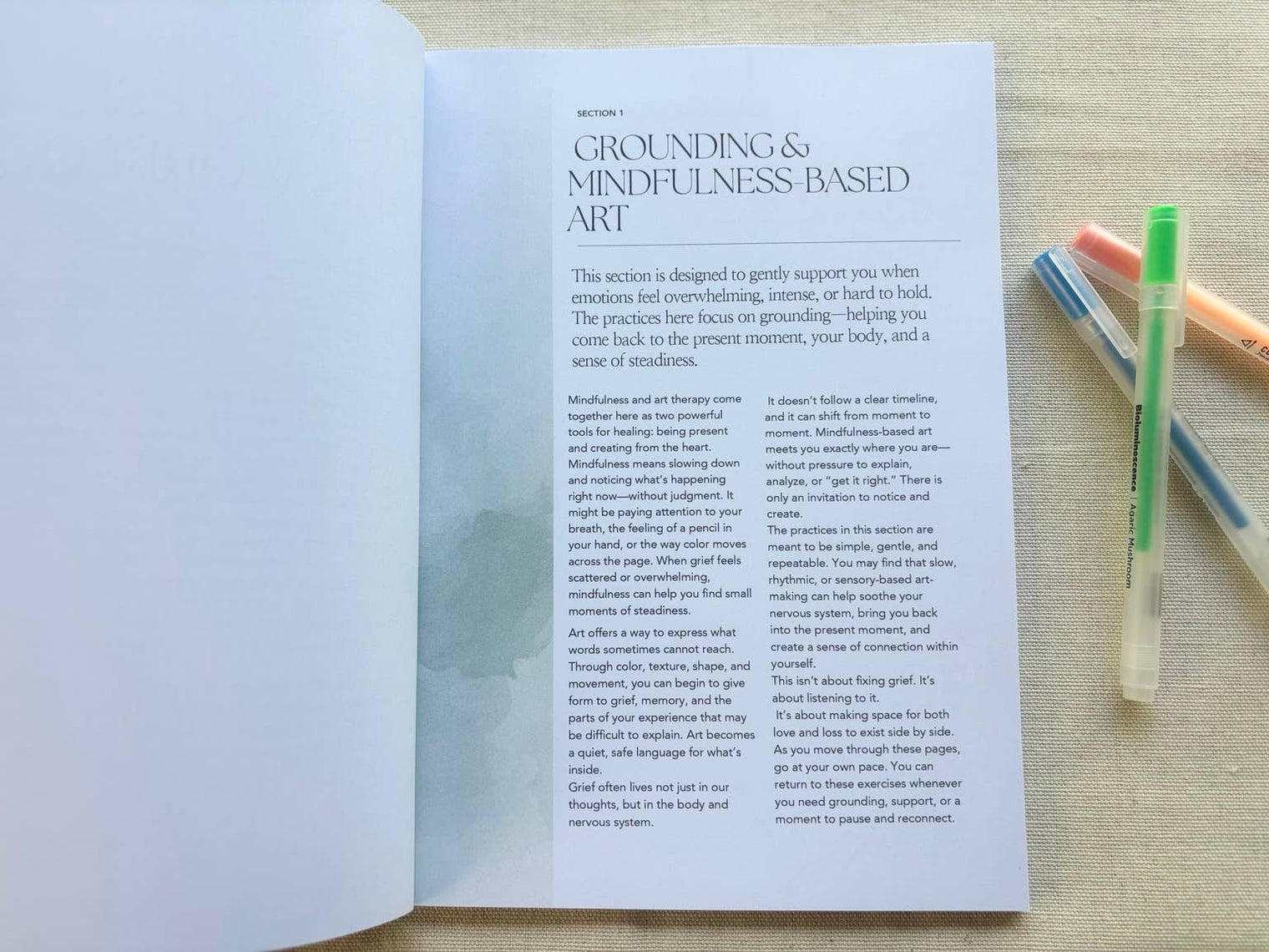 Art Therapy Workbook for Grief & Loss: Exploring the Experience of Grief through Art Therapy & Writing Exercises by Emily Bell, Guided Reflection & Mindfulness Workbook