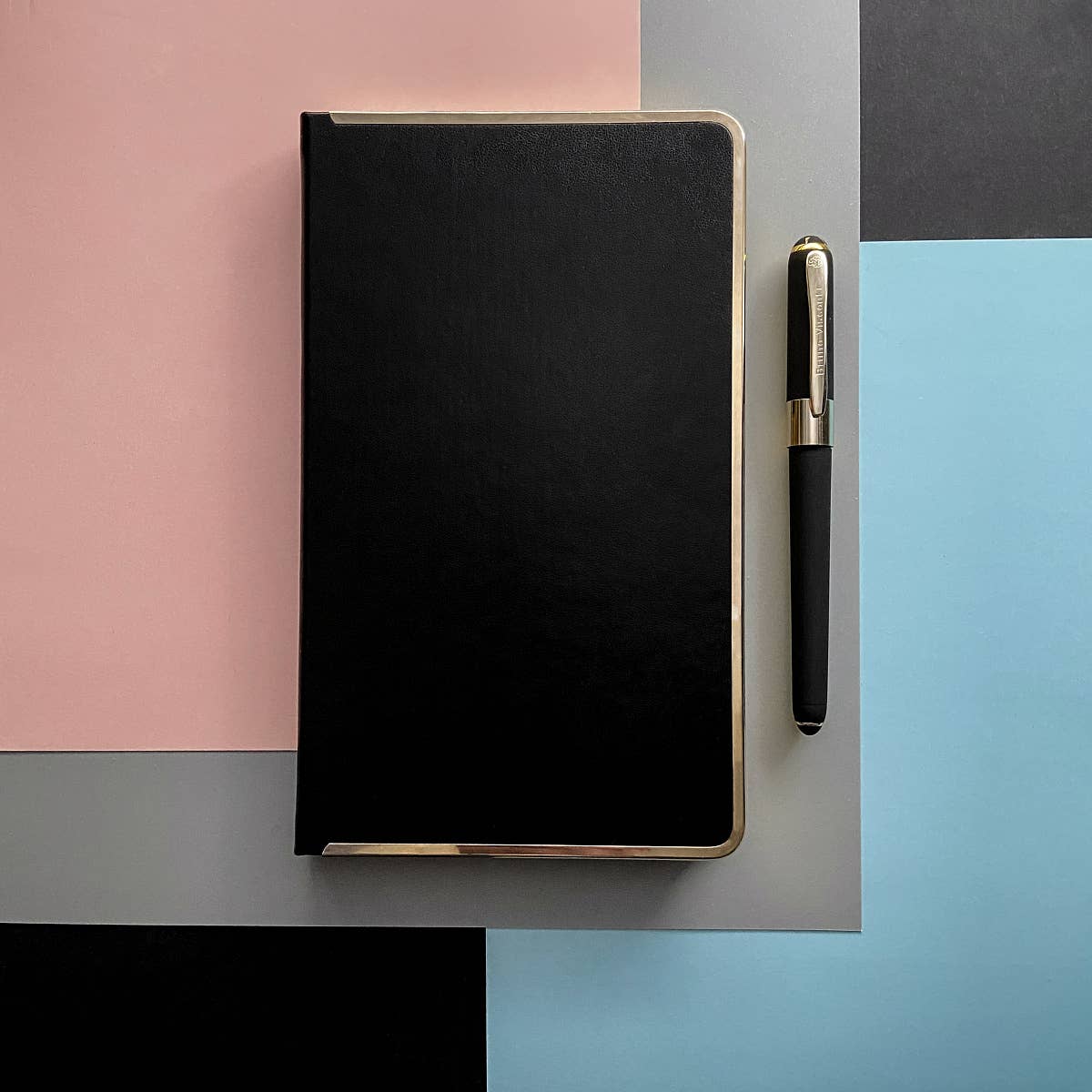 Monaco Black Ballpoint Pen (Single Pen) – Soft Touch 0.5mm Black Ink, BV by Bruno Visconti