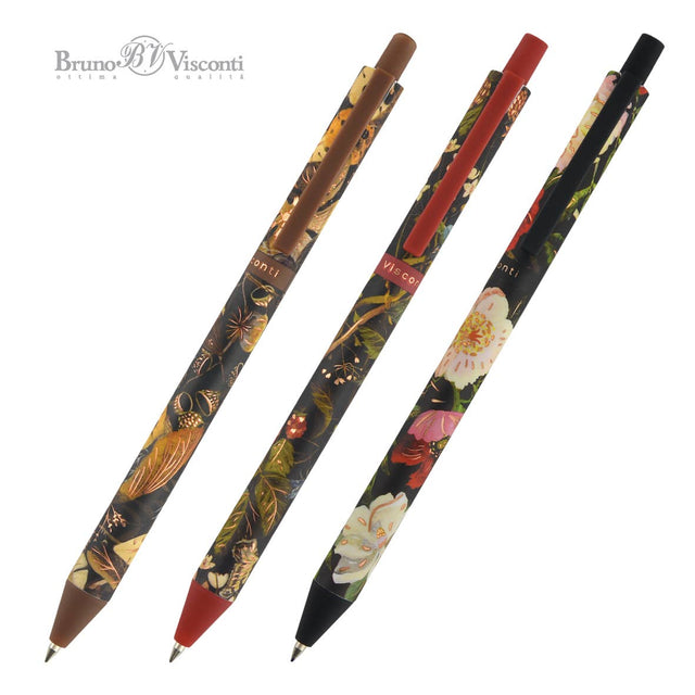 ArtClick Pen, Lush – (Single Pen) Soft Touch Click Ballpoint Pen .5mm Black Ink, BV by Bruno Visconti