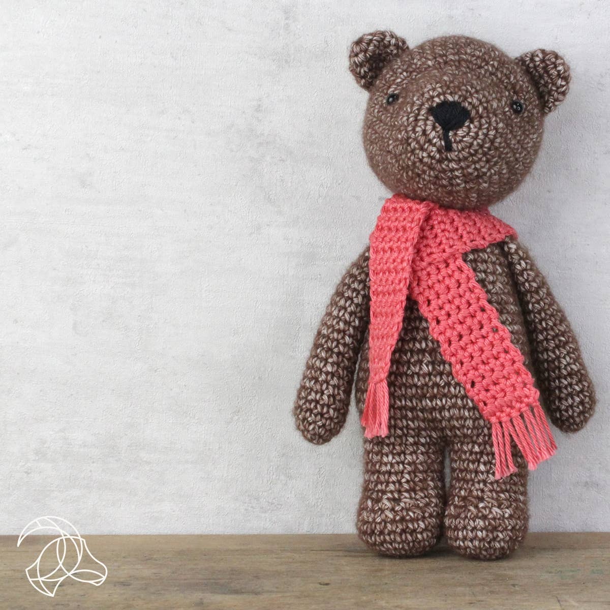DIY Crochet Kit, Bobbi Bear – Amigurumi Crochet Kit (20 cm Finished Size)- 3 mm Crochet Hook NOT Included