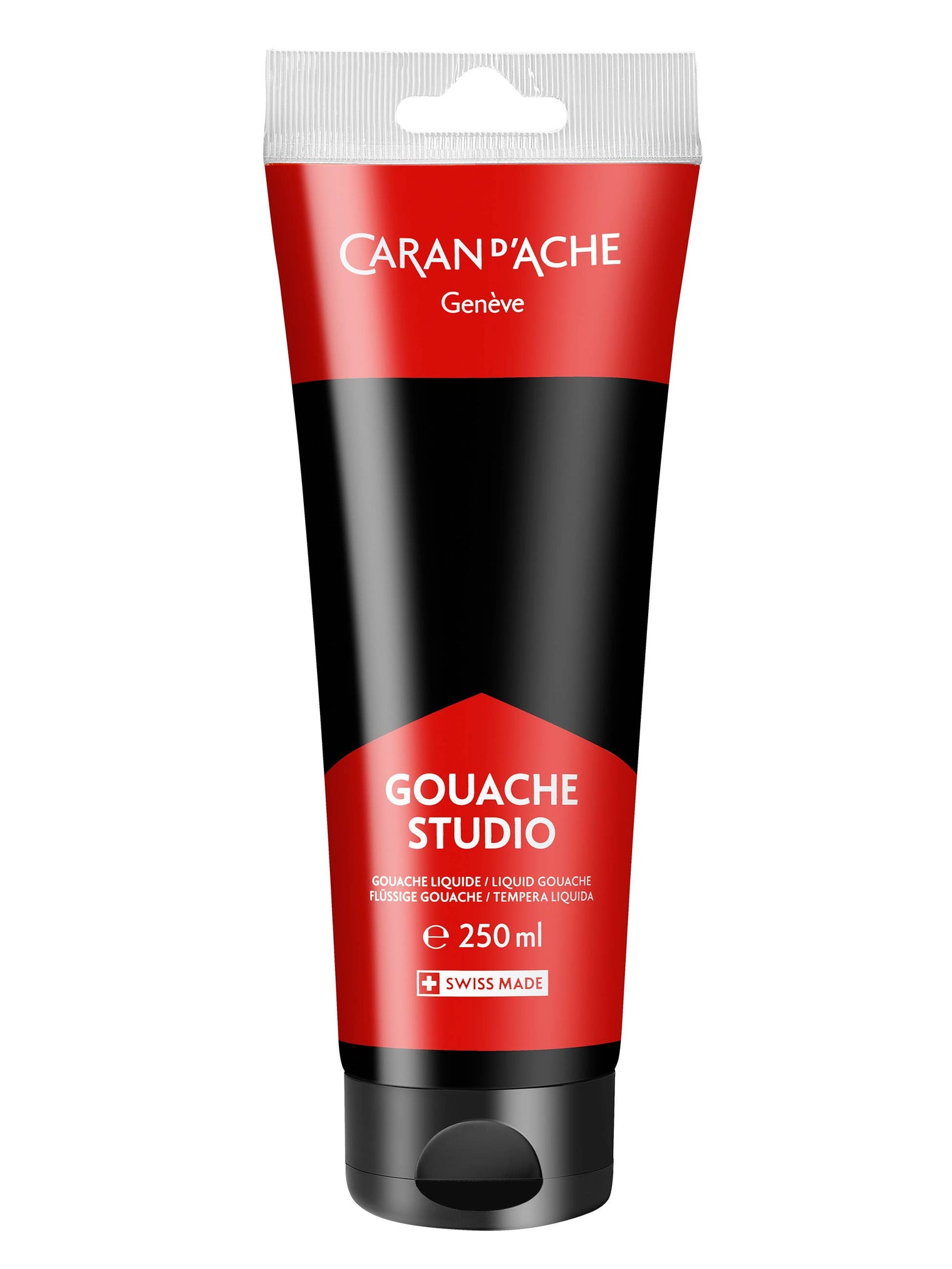 Caran d’Ache Black Gouache Paint Tube 250ml – Water-Based Gouache Paint