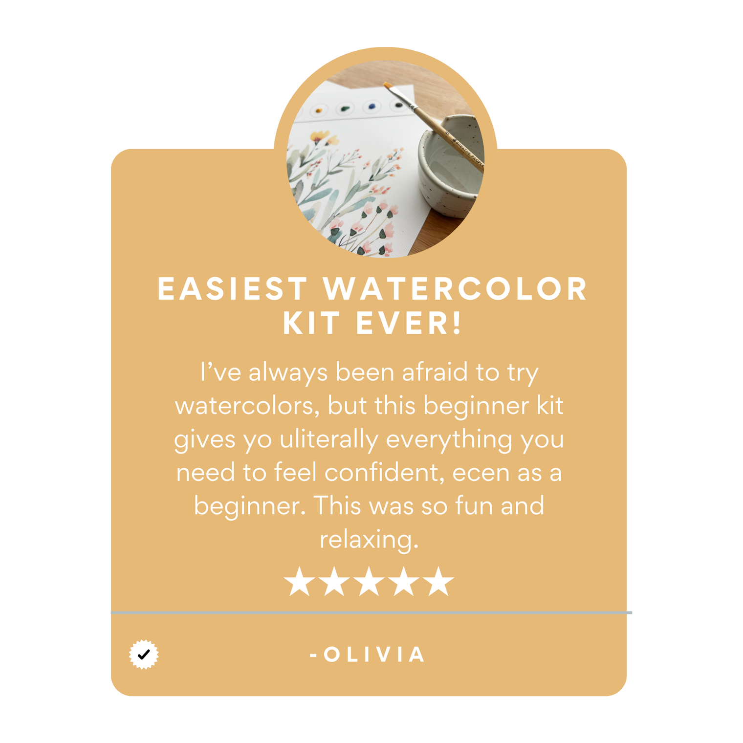 All-In-One Beginner Watercolor Kit Butterflies – 8x10 Painting Set, Breathe People
