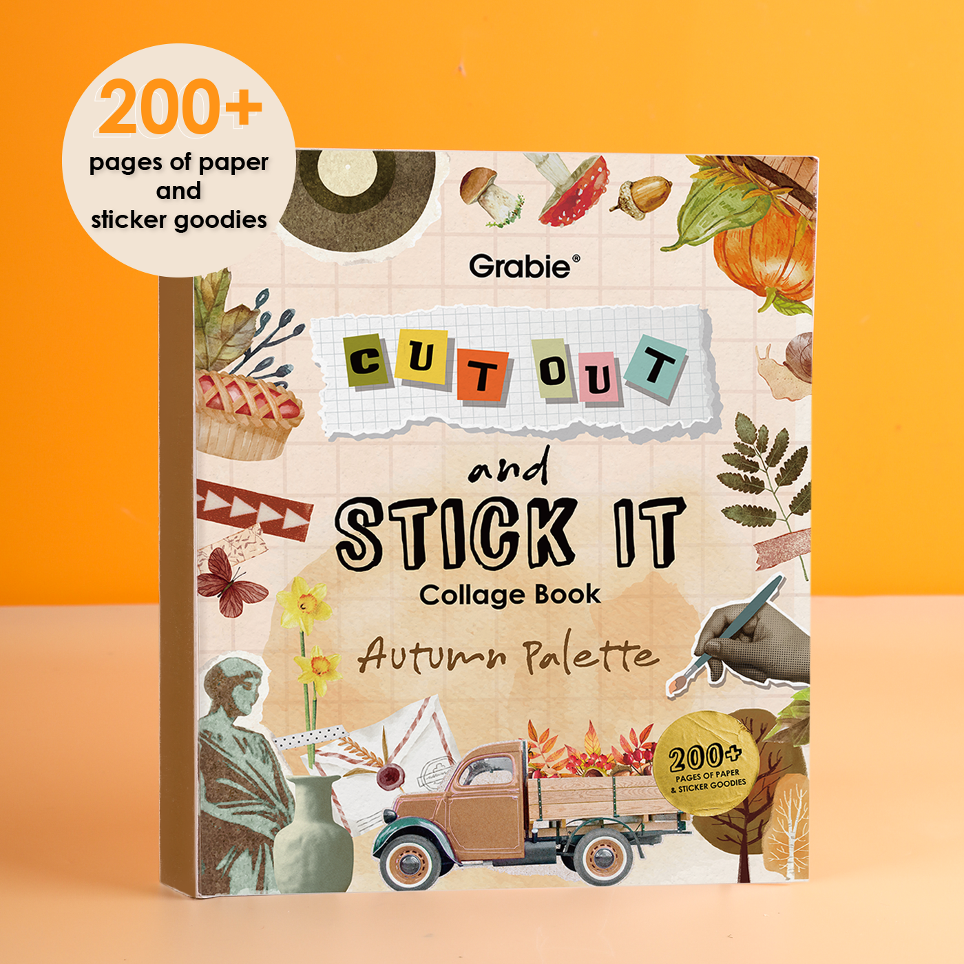 Autumn Palette Collage Activity Book – 200+ Pages Seasonal Mixed Media Book
