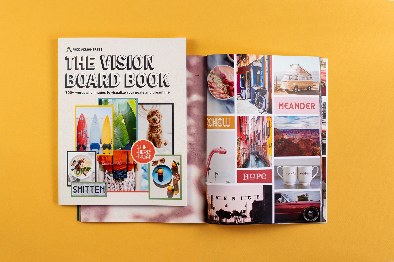 The Vision Board Book – 700+ Words & Images Vision Board Kit by Free Period Press