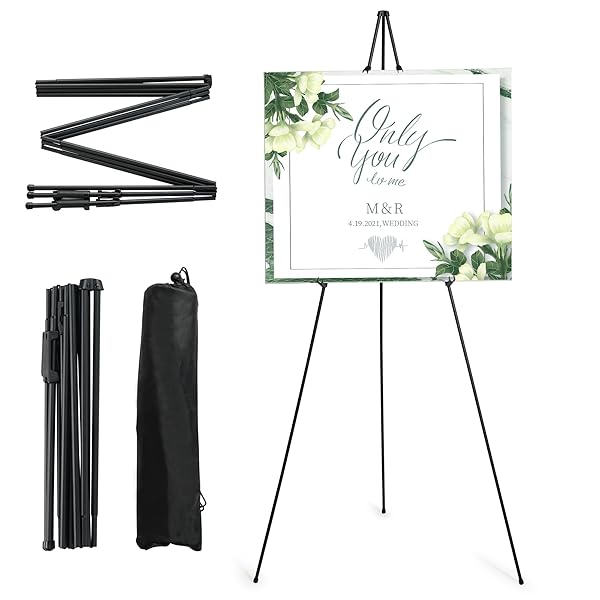 64" Sign Easel Stand – Portable Tripod Display for Signs, Posters & Canvas, by Artify