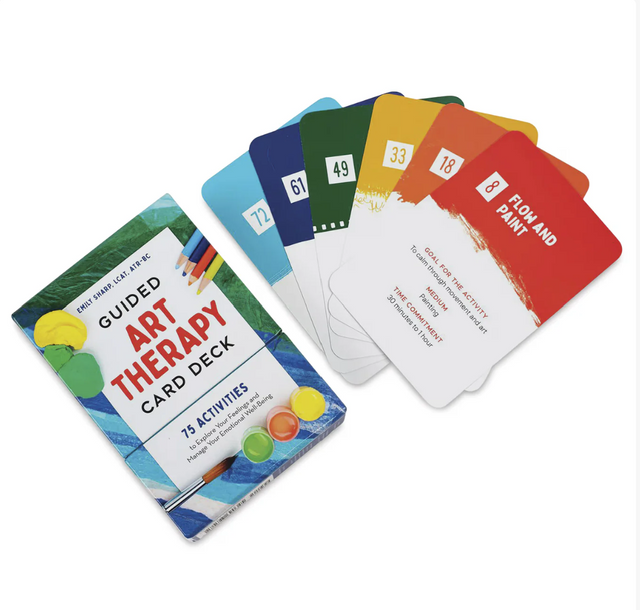 The Guided Art Therapy Card Deck – 75 Creative Healing Activities for Stress Relief and Self-Expression