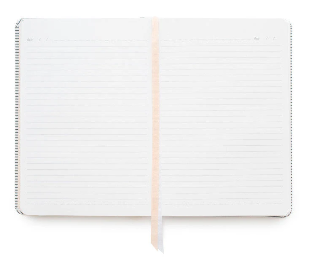 Tailored Journal, Chambray – Hardcover Lined Notebook with Gold Foil Interior & Ribbon Bookmark