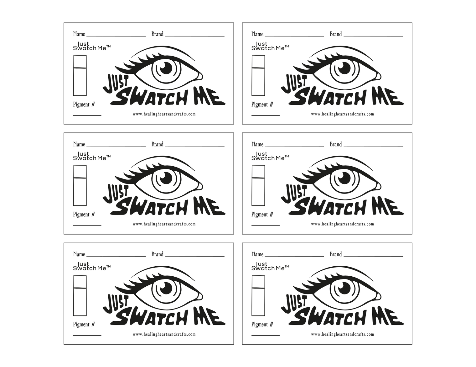 Just Swatch Me™ - Paint Swatch Card Template (Digital Downloads_ Style 02)