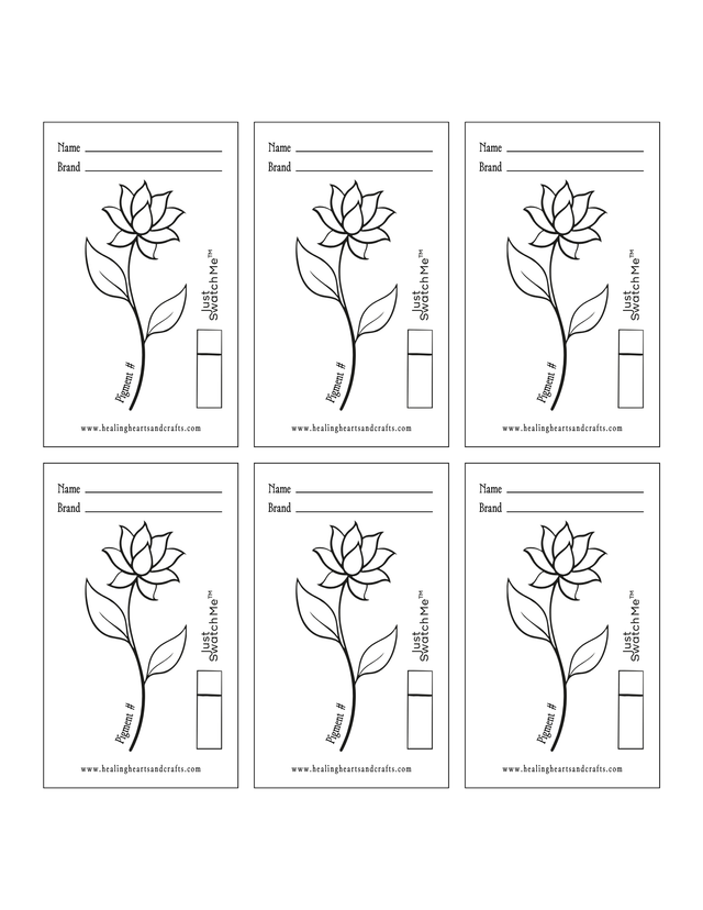 Just Swatch Me™ - Paint Swatch Card Template (Digital Downloads_ Style 05)