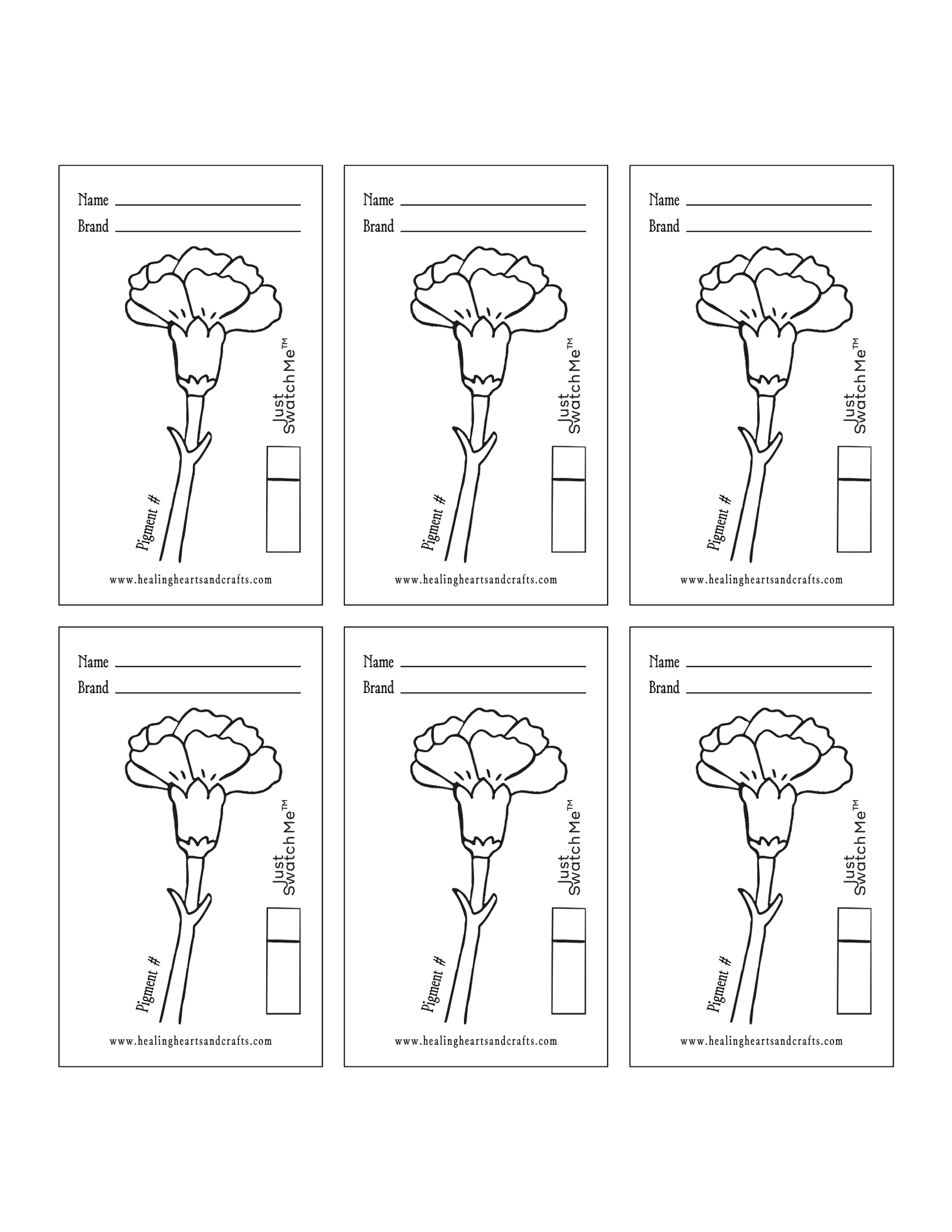 Just Swatch Me™ - Paint Swatch Card Template (Digital Downloads_ Style 08)
