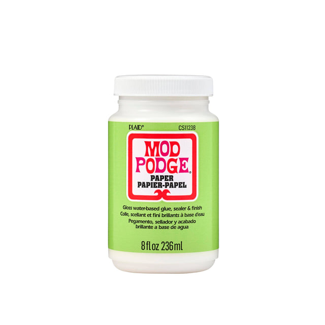 Mod Podge Paper Gloss – 8 oz (All-in-One Glue, Sealer & Finish for Paper Crafts)