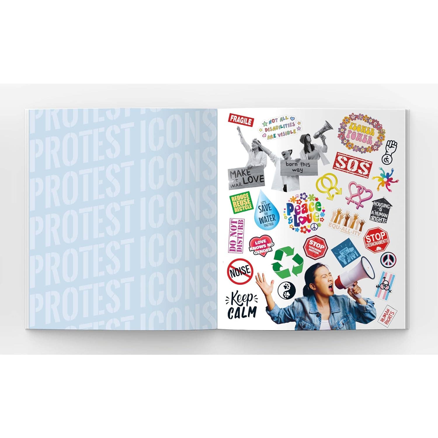 Collage to Change the World, Interactive Collage Activity Book with Art Projects, Backgrounds & Cut-Out Images
