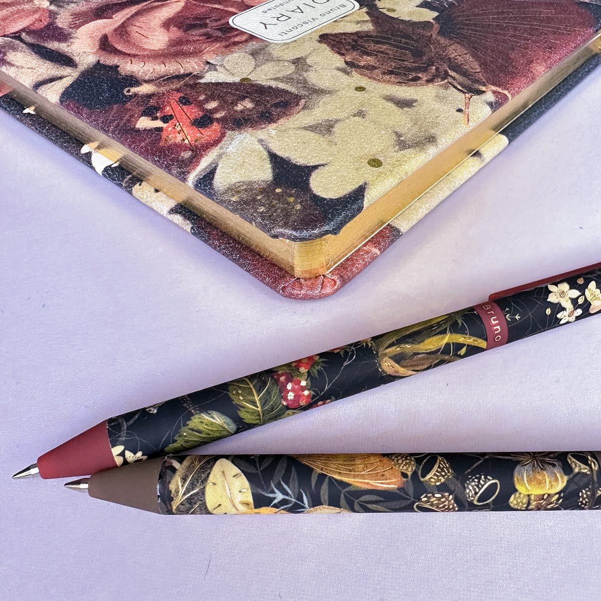 ArtClick Pen, Lush – (Single Pen) Soft Touch Click Ballpoint Pen .5mm Black Ink, BV by Bruno Visconti