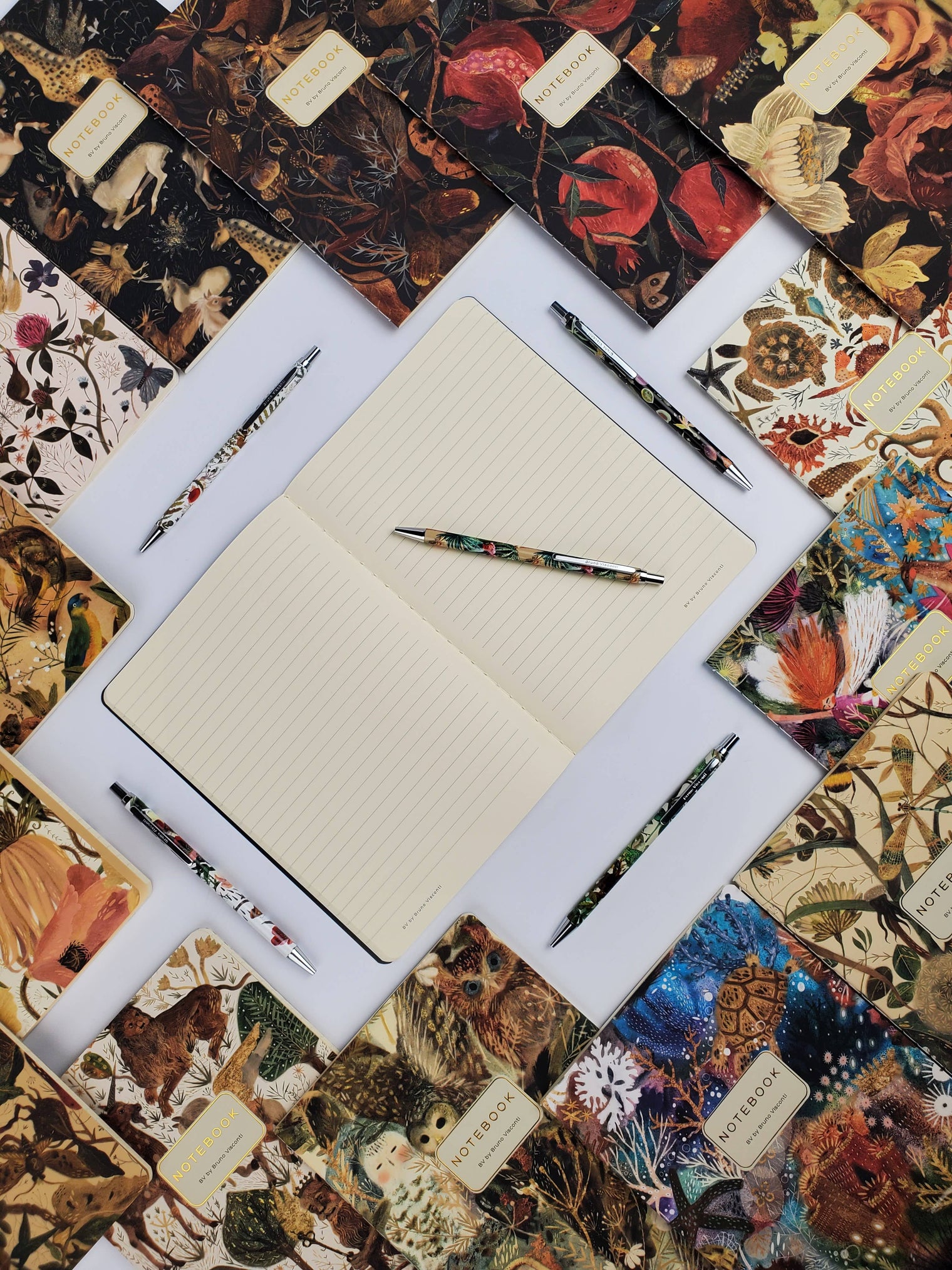 Lush Bouquet Notebook – Ruled Journal 8.27 x 5.83 in, 40 Pages, BV by Bruno Visconti