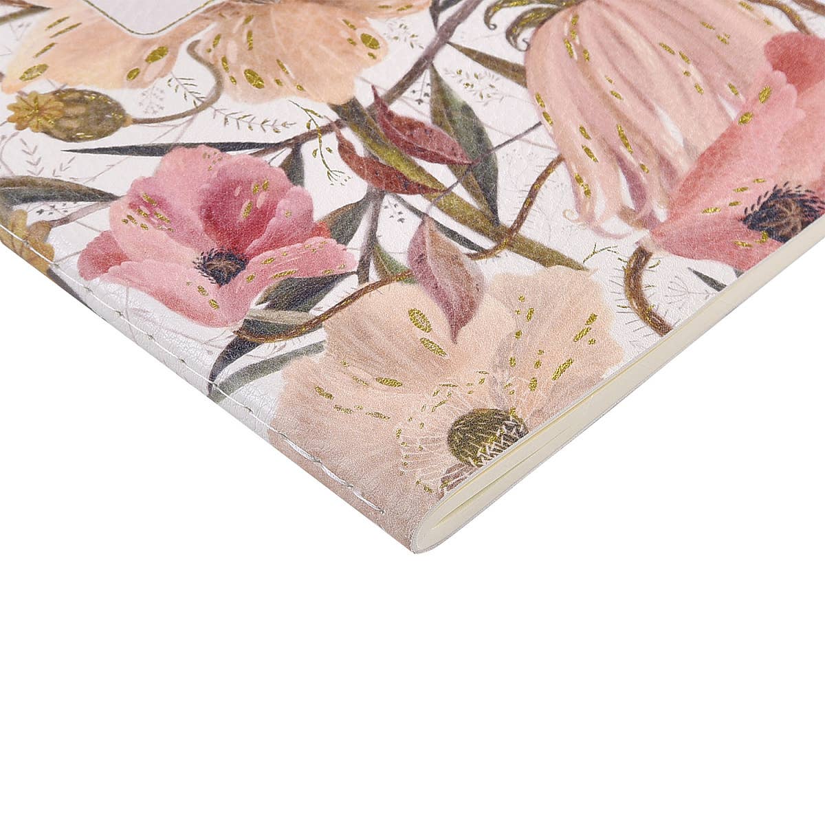 Vegan Leather A5 Notebook Soft Petals – Ruled Journal 5.8 x 8.3 in , BV by Bruno Visconti