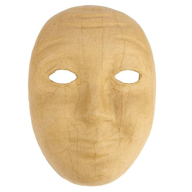 Paper Mache Blank Face Mask – 8" DIY Craft & Expression Mask