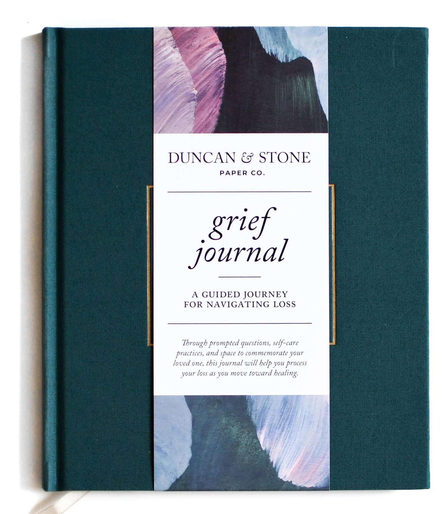 Grief Journal, Guided Grief & Memory Journal – Teal & Sand