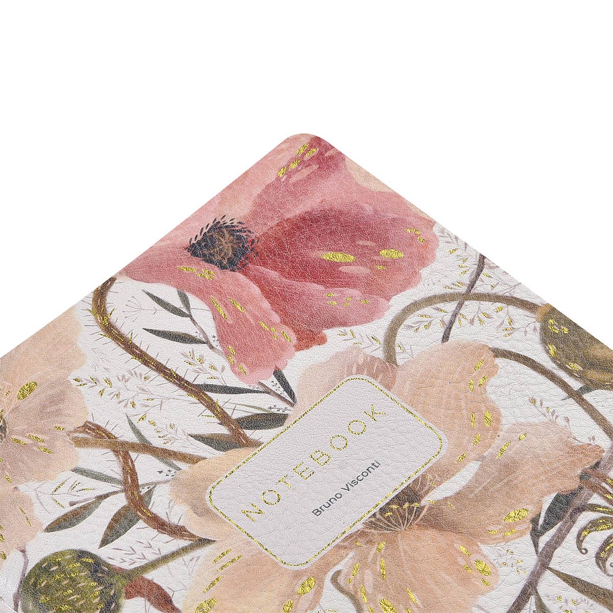 Vegan Leather A5 Notebook Soft Petals – Ruled Journal 5.8 x 8.3 in , BV by Bruno Visconti