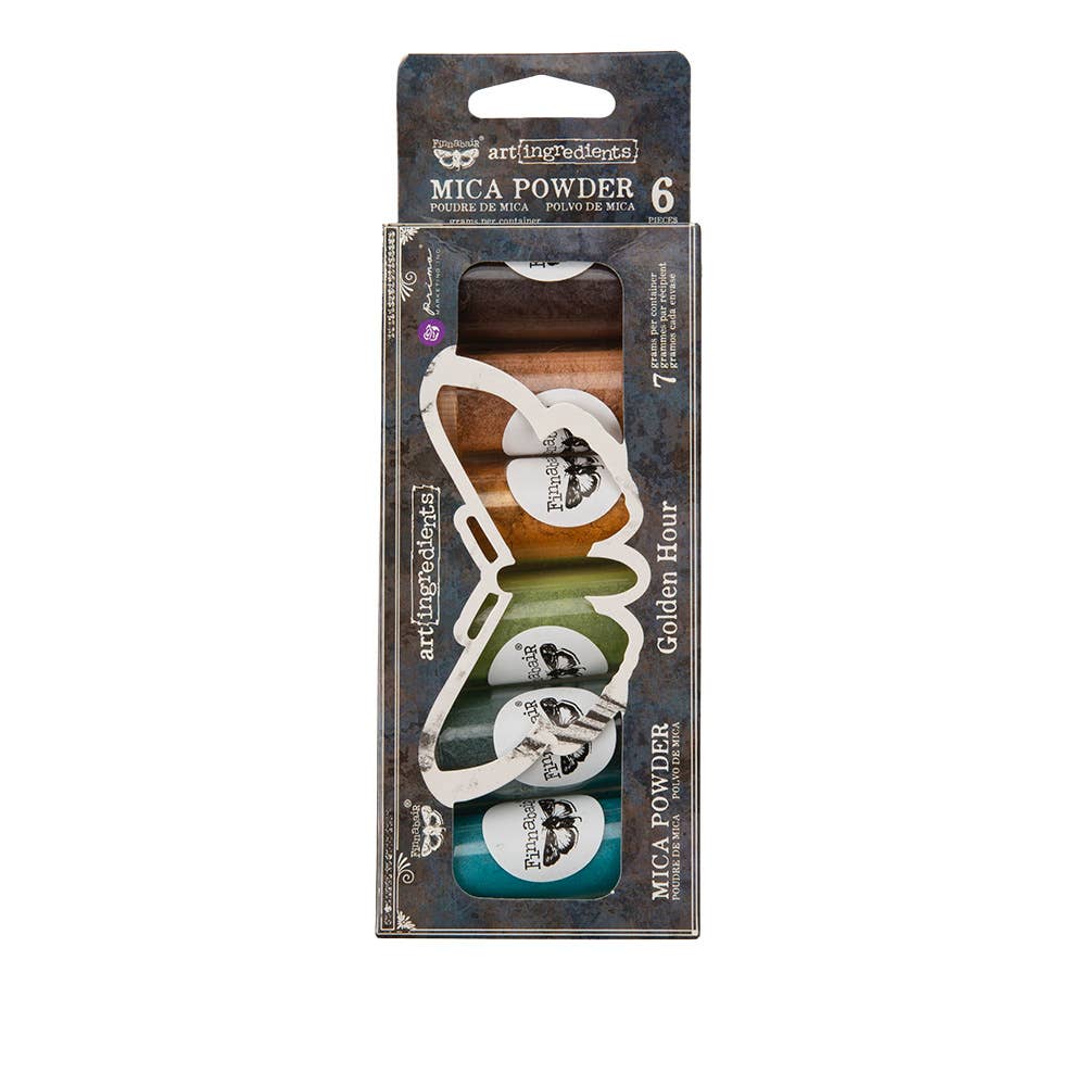 Prima Marketing Art Ingredients Mica Powder Set Golden Hour – 6 x 7g Pigment Powders